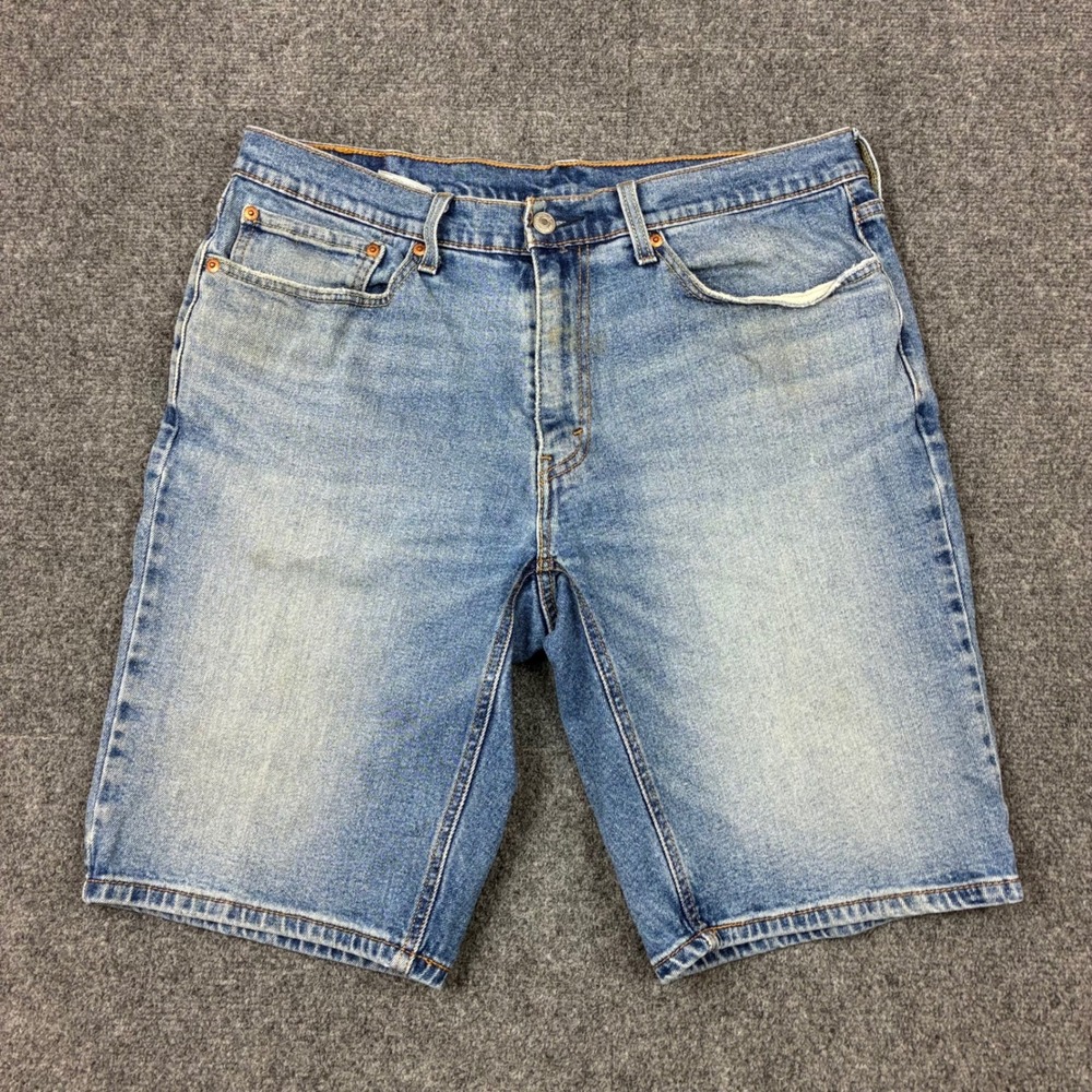 Levis 541 Athletic Fit Denim Shorts Mens Size 34W Light Wash Blue